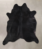 Solid Black Cowhide Rug #A33898
