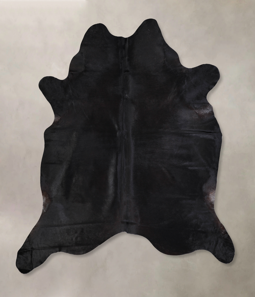 Solid Black Cowhide Rug #A33898