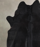 Solid Black Cowhide Rug #A33898