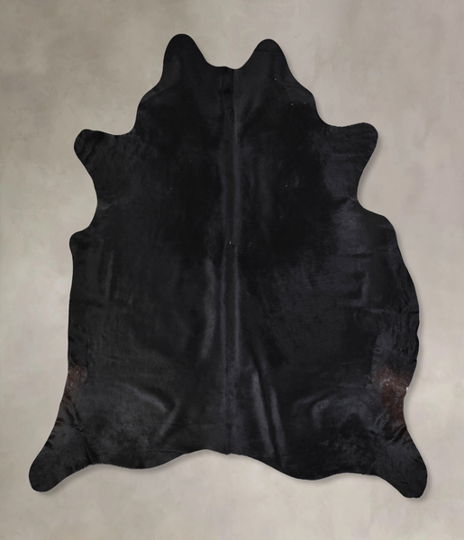 Solid Black Cowhide Rug #A33934