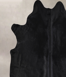Solid Black Cowhide Rug #A33934