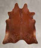 Solid Brown Cowhide Rug #A33947