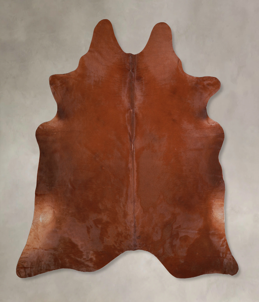Solid Brown Cowhide Rug #A33947