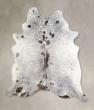 Salt and Pepper Black Cowhide Rug #A33950