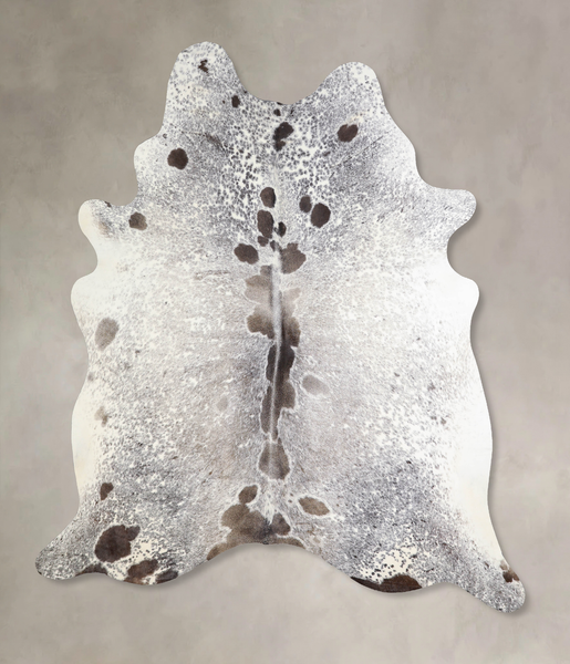 Salt and Pepper Black Cowhide Rug #A33950