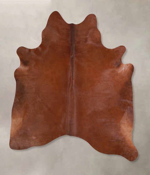 Solid Brown Cowhide Rug #A33962
