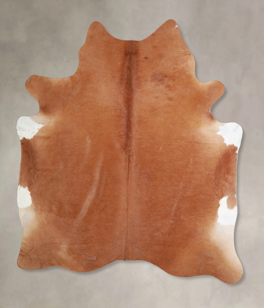 Solid Brown Cowhide Rug #A33963