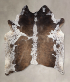Chocolate and White Cowhide Rug #A33972