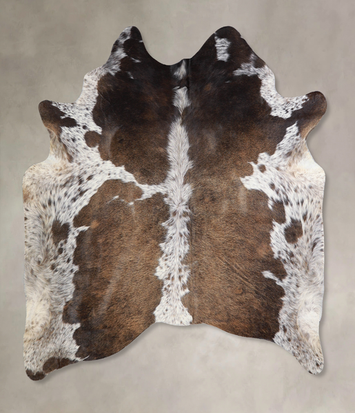 Chocolate and White Cowhide Rug #A33972