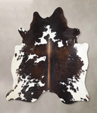 Chocolate and White Cowhide Rug #A33973