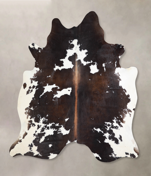 Chocolate and White Cowhide Rug #A33973