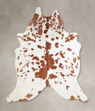 Brown and White Cowhide Rug #A33995