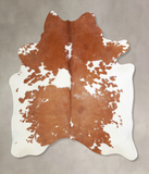 Brown and White Cowhide Rug #A33997