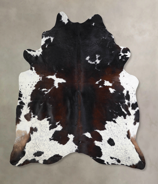 Chocolate and White Cowhide Rug #A34018