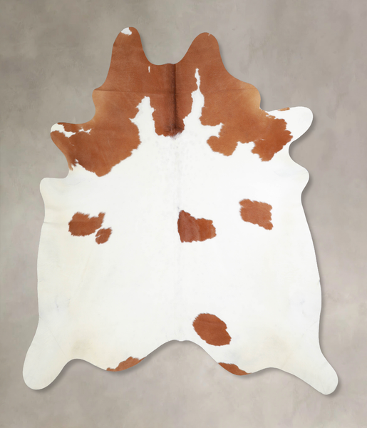 Brown and White Cowhide Rug #A34021