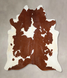 Brown and White Cowhide Rug #A34022