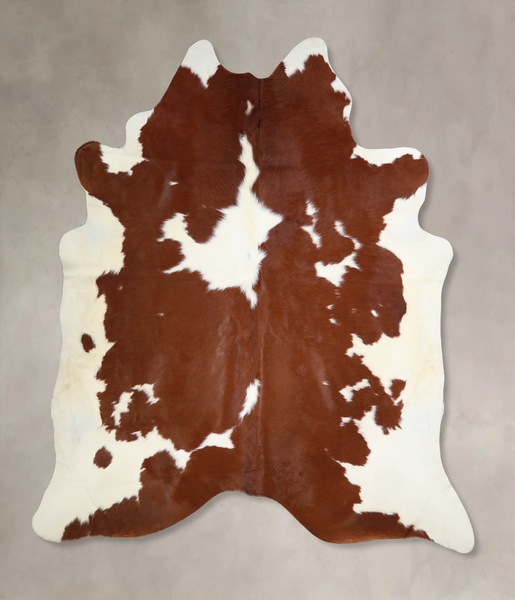Brown and White Cowhide Rug #A34022