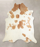 Beige and White Cowhide Rug #A34025