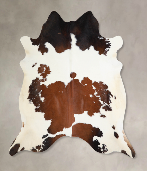 Chocolate and White Cowhide Rug #A34029