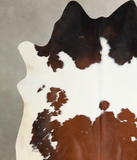 Chocolate and White Cowhide Rug #A34029