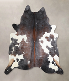 Chocolate and White Cowhide Rug #A34030