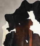 Chocolate and White Cowhide Rug #A34033