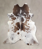 Chocolate and White Cowhide Rug #A34034