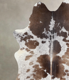 Chocolate and White Cowhide Rug #A34034