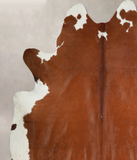 Brown and White Regular Cowhide Rug #A34045