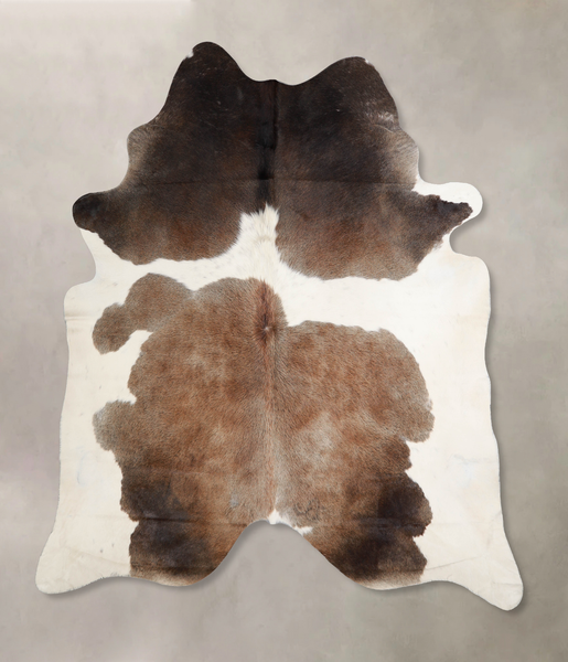 Chocolate and White Cowhide Rug #A34053