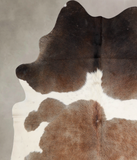 Chocolate and White Cowhide Rug #A34053