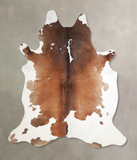 Chocolate and White Cowhide Rug #A34100
