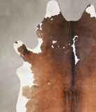 Chocolate and White Cowhide Rug #A34100