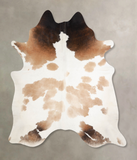 Chocolate and White Cowhide Rug #A34136