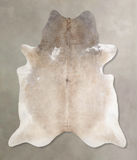Grey with Beige Cowhide Rug #A34149