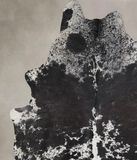 Salt and Pepper Black Cowhide Rug #A34194