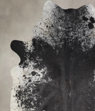 Salt and Pepper Black Cowhide Rug #A34196