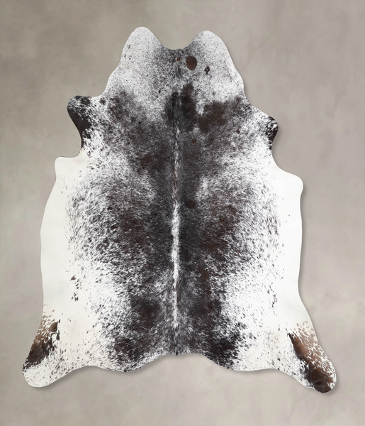 Salt and Pepper Black Cowhide Rug #A34200