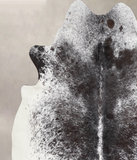 Salt and Pepper Black Cowhide Rug #A34200