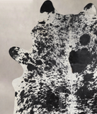 Salt and Pepper Black Cowhide Rug #A34208