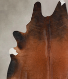Brown with Red Cowhide Rug #A34225