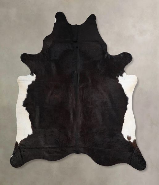 Solid Black Cowhide Rug #A34231