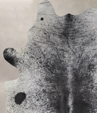 Salt and Pepper Black Cowhide Rug #A34253