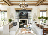 Grey with Beige Cowhide Rug #A34265