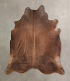 Solid Brown Cowhide Rug #A34285