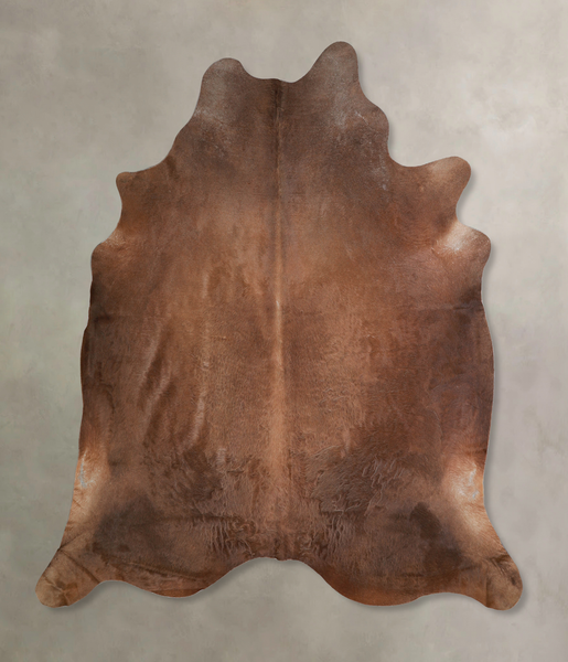 Solid Brown Cowhide Rug #A34285