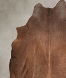Solid Brown Cowhide Rug #A34285