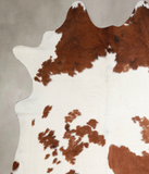 Brown and White Cowhide Rug #A34307