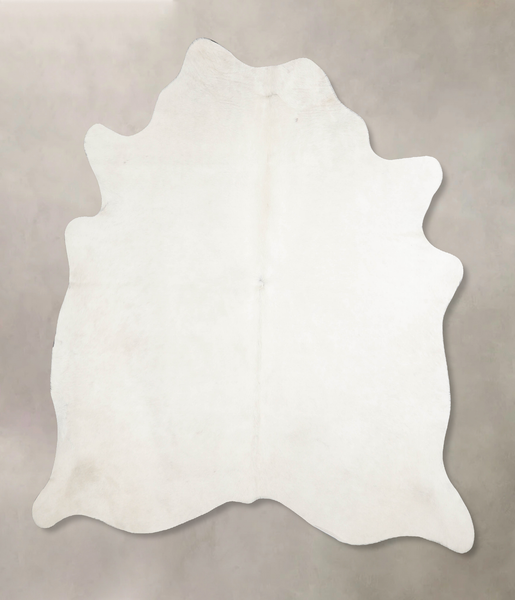 Solid White Cowhide Rug #A34319
