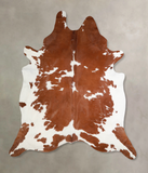 Brown and White Cowhide Rug #A34329